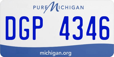 MI license plate DGP4346