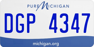 MI license plate DGP4347