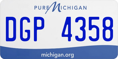 MI license plate DGP4358