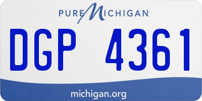 MI license plate DGP4361