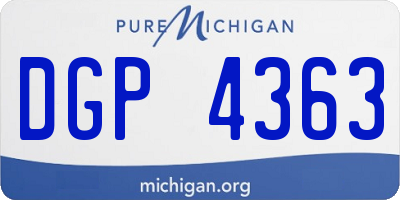 MI license plate DGP4363
