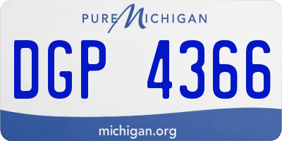 MI license plate DGP4366