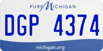 MI license plate DGP4374