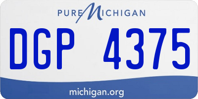 MI license plate DGP4375
