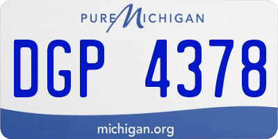 MI license plate DGP4378