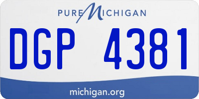 MI license plate DGP4381
