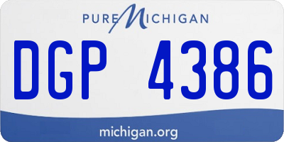 MI license plate DGP4386