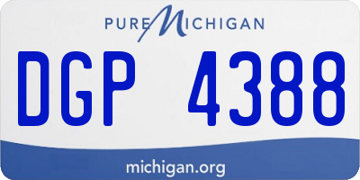 MI license plate DGP4388
