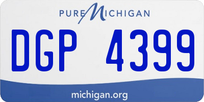 MI license plate DGP4399