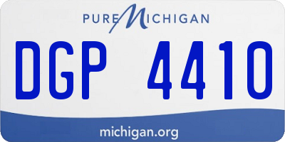 MI license plate DGP4410