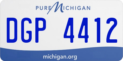 MI license plate DGP4412