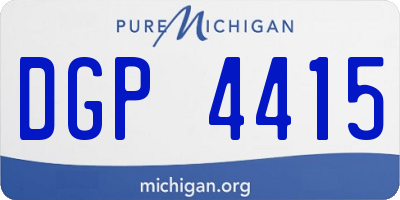 MI license plate DGP4415