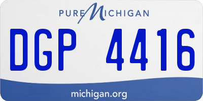MI license plate DGP4416