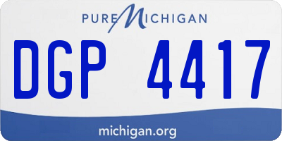 MI license plate DGP4417