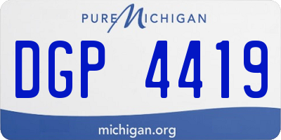 MI license plate DGP4419
