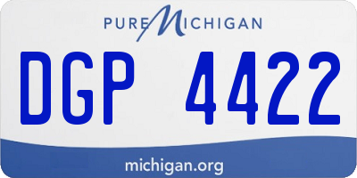 MI license plate DGP4422
