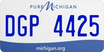 MI license plate DGP4425