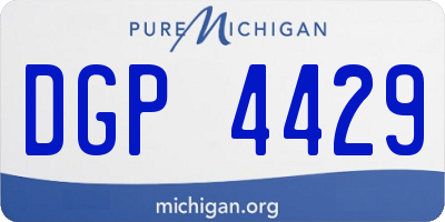 MI license plate DGP4429