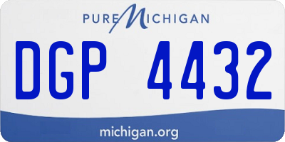 MI license plate DGP4432