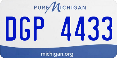 MI license plate DGP4433