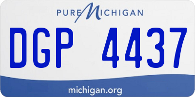 MI license plate DGP4437