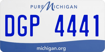 MI license plate DGP4441