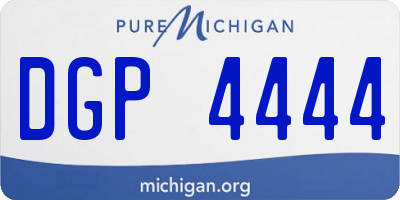 MI license plate DGP4444