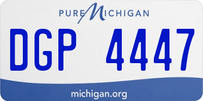 MI license plate DGP4447