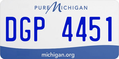 MI license plate DGP4451