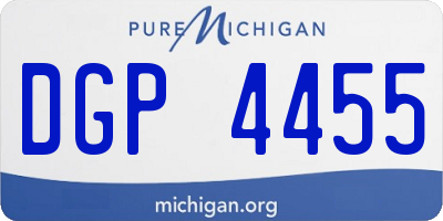 MI license plate DGP4455