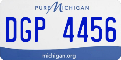 MI license plate DGP4456