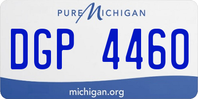 MI license plate DGP4460