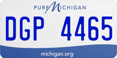 MI license plate DGP4465