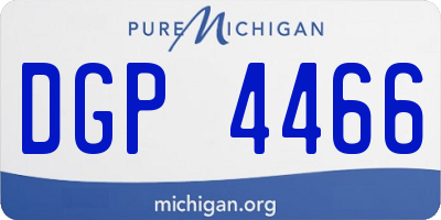MI license plate DGP4466