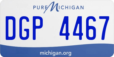 MI license plate DGP4467