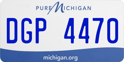 MI license plate DGP4470