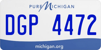 MI license plate DGP4472