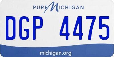 MI license plate DGP4475