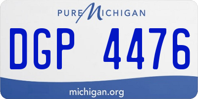 MI license plate DGP4476