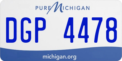 MI license plate DGP4478