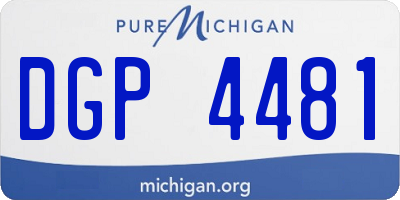 MI license plate DGP4481