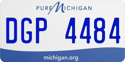 MI license plate DGP4484