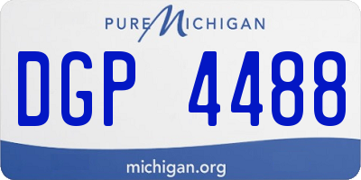 MI license plate DGP4488