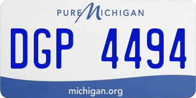 MI license plate DGP4494