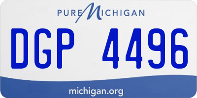 MI license plate DGP4496