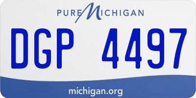 MI license plate DGP4497