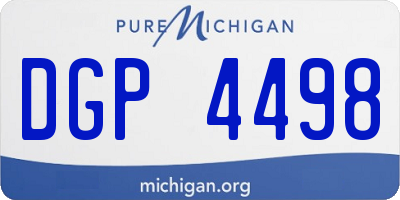 MI license plate DGP4498