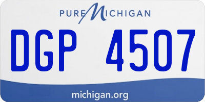 MI license plate DGP4507