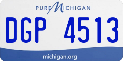 MI license plate DGP4513