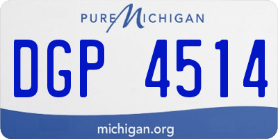 MI license plate DGP4514